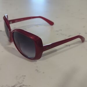 Dolce & Gabbana Burgundy Sunglasses